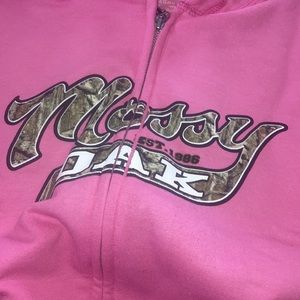 Mossy oak pink zipper jacket